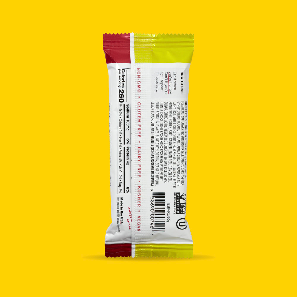 Energy Bar Sport Fuel - Single Serving, Raspberry + Lemon