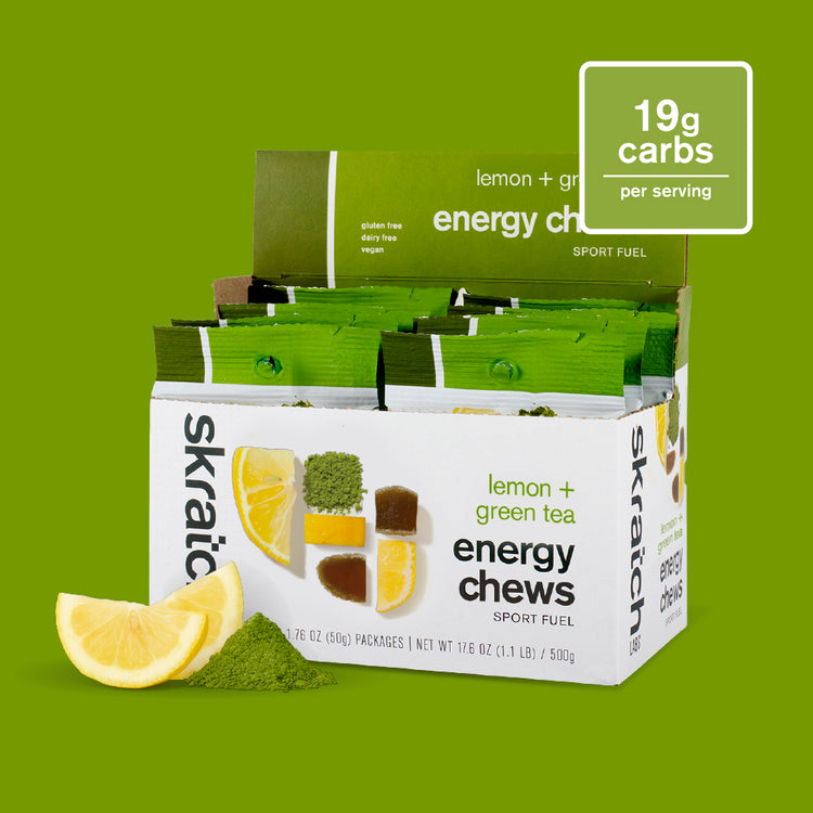 Energy Chews Sport Fuel - Single Pouch 10 Pack, Lemon + Green Tea