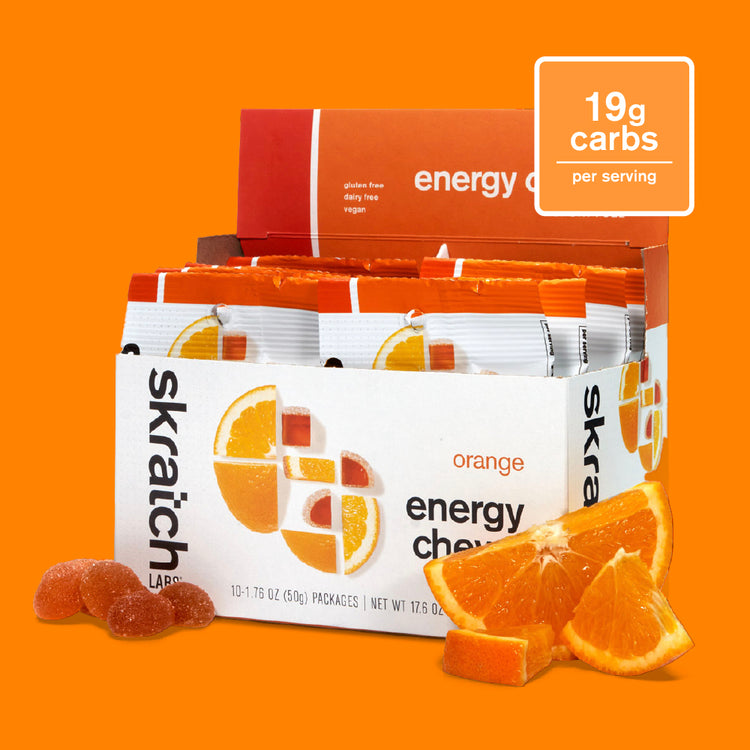 Energy Chews Sport Fuel - Single Pouch 10 Pack, Orange