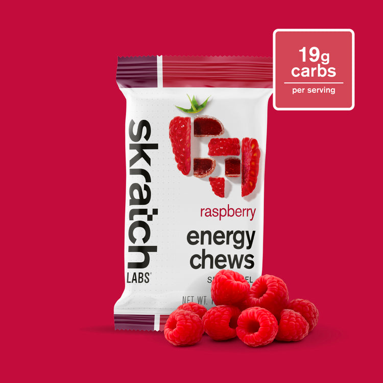 Energy Chews Sport Fuel - Single Pouch, Raspberry