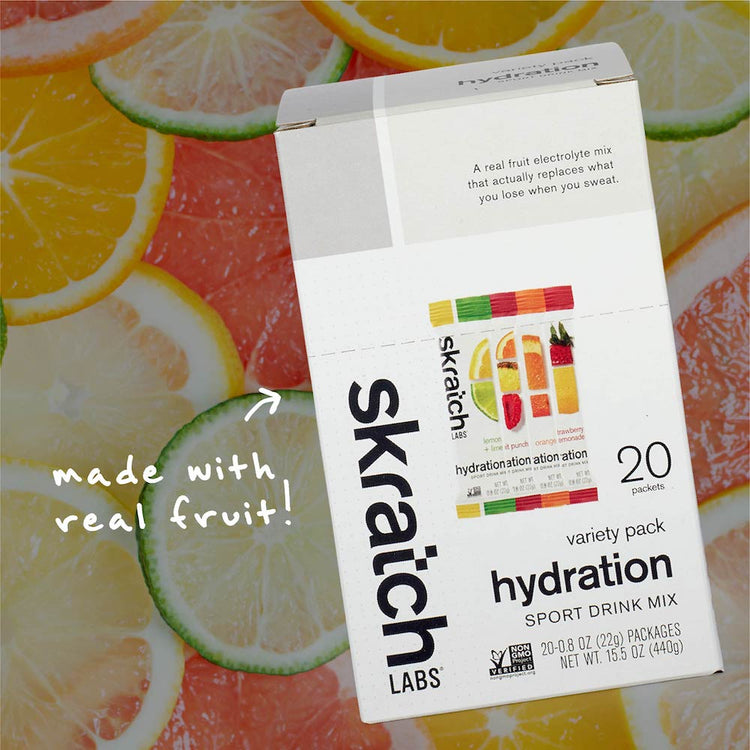 Hydration Sport Drink Mix, Single Serving 20 Pack, Variety