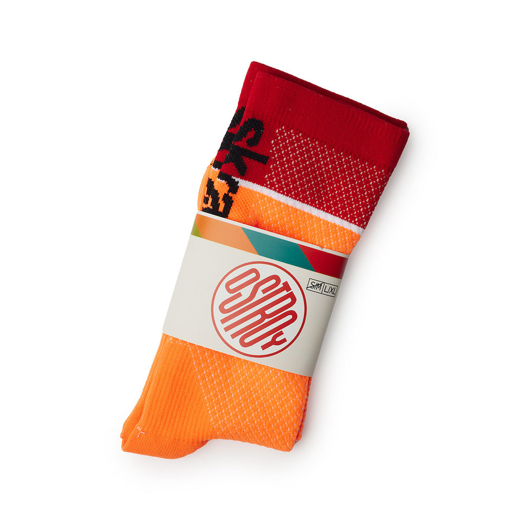 Skratch x Ostroy Cycling Sock Fruit Punch Packaging