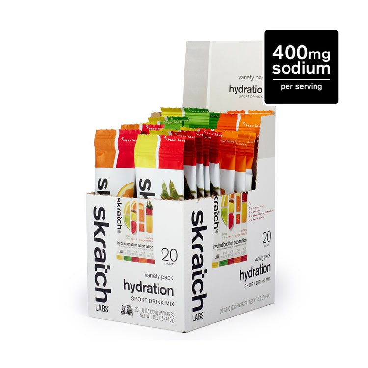 Hydration Sport Drink Mix, Single Serving 20 Pack, Variety