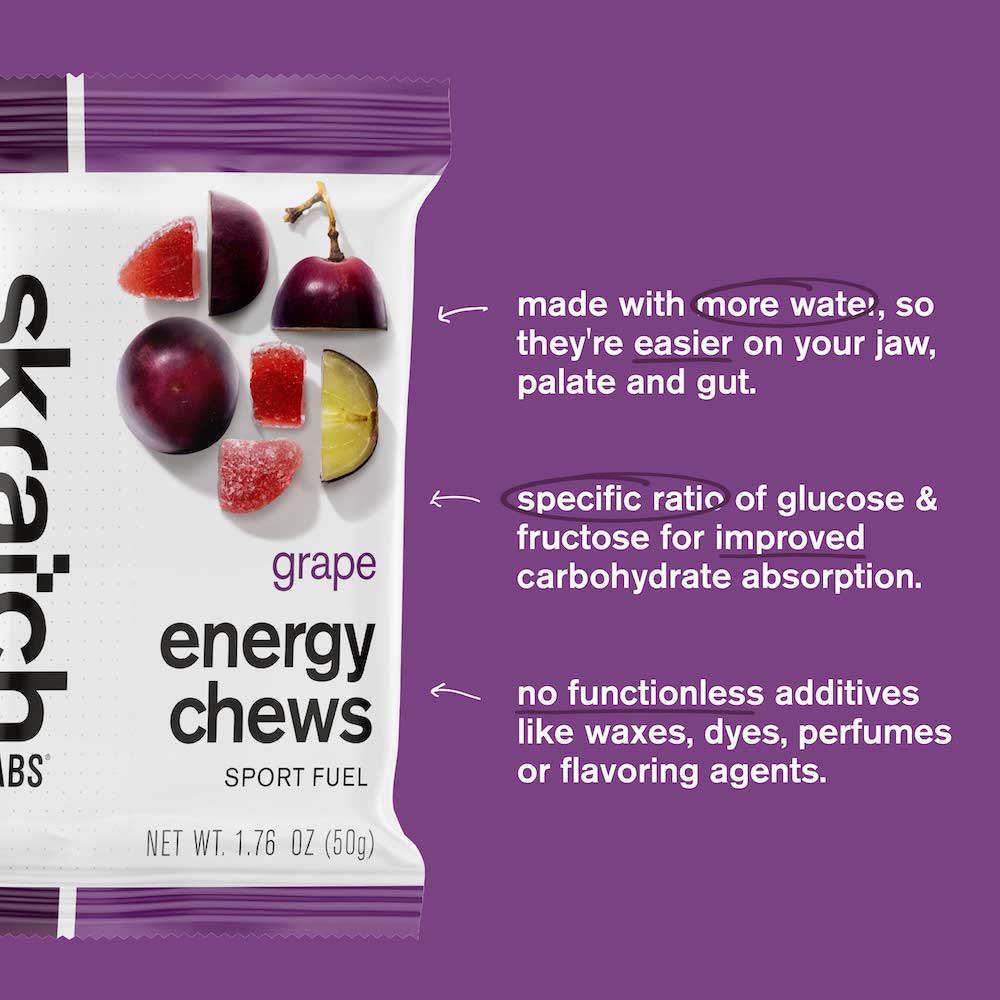 Energy Chews Sport Fuel - Single Pouch 10 Pack, Grape