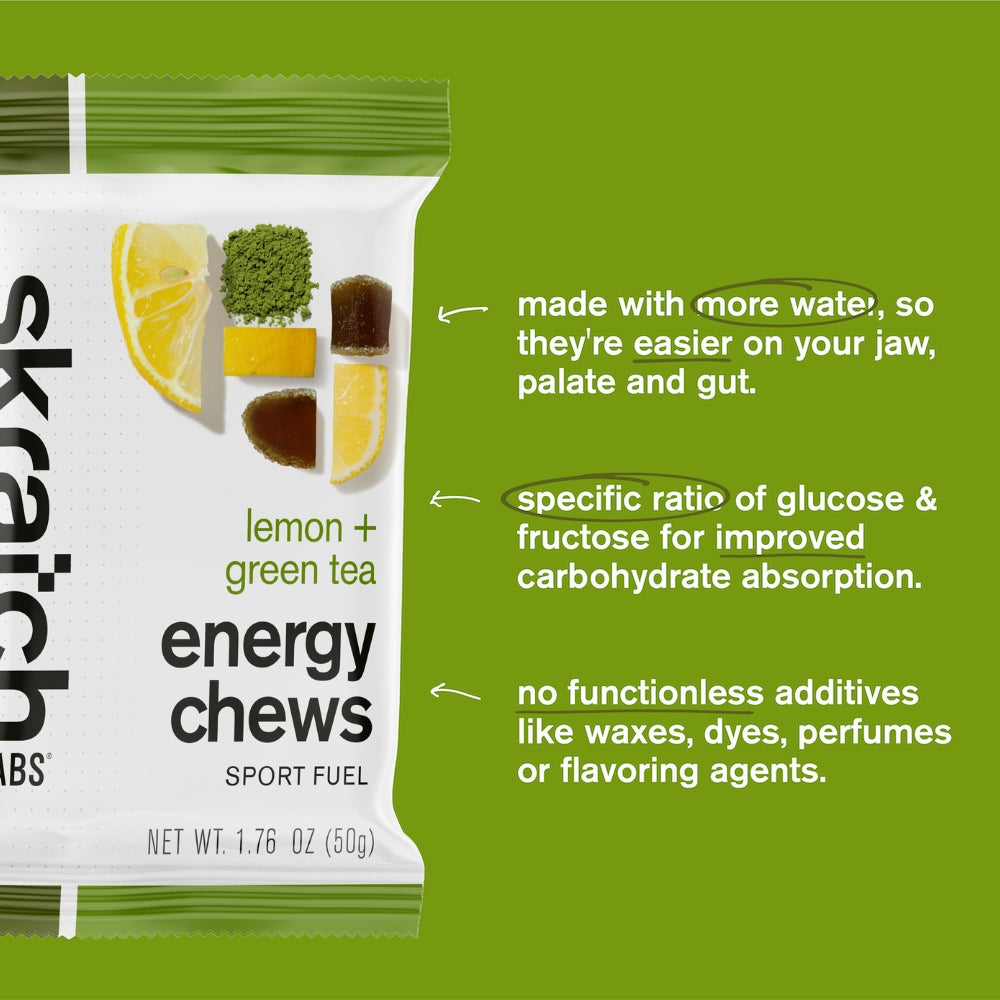 skratch labs energy chews sport fuel lemon + green tea