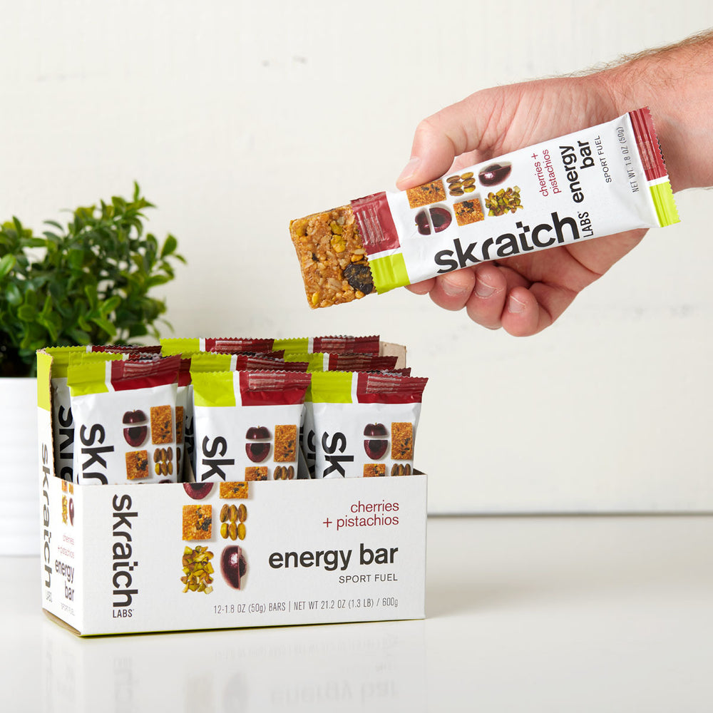 skratch labs energy bar sport fuel cherry + pistachio lifestyle