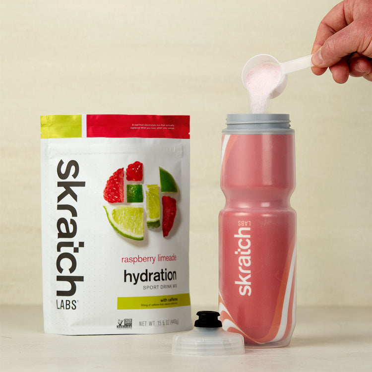 Hydration Sport Drink Mix, Resealable Bag - 20 serving,  Raspberry Limeade (50mg Caffeine)