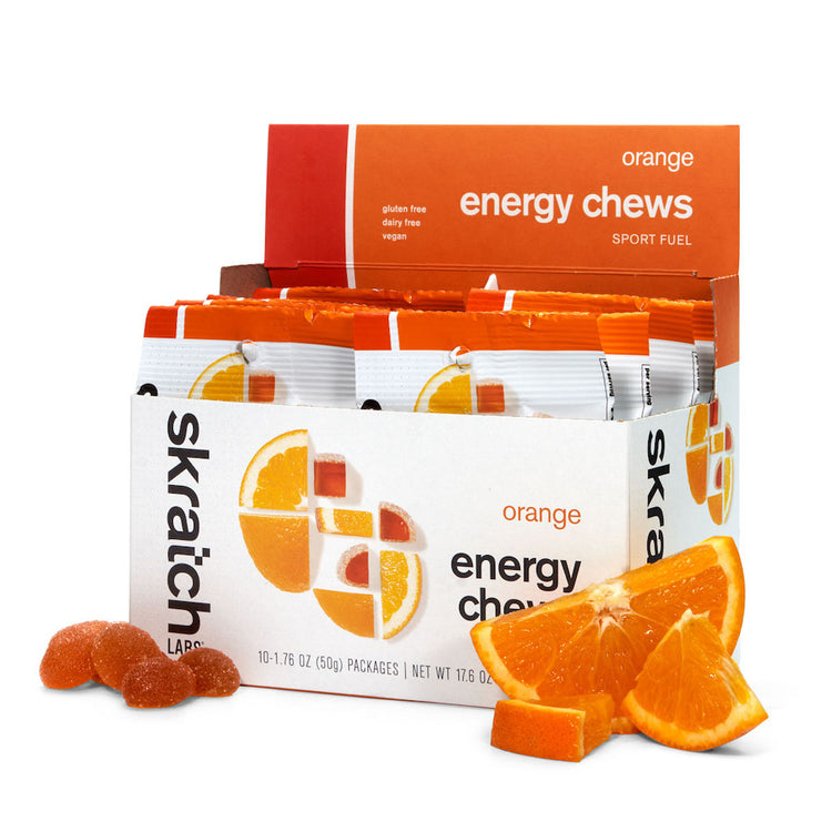 Energy Chews Sport Fuel - Single Pouch 10 Pack, Orange