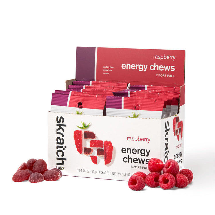 Energy Chews Sport Fuel - Single Pouch 10 Pack, Raspberry